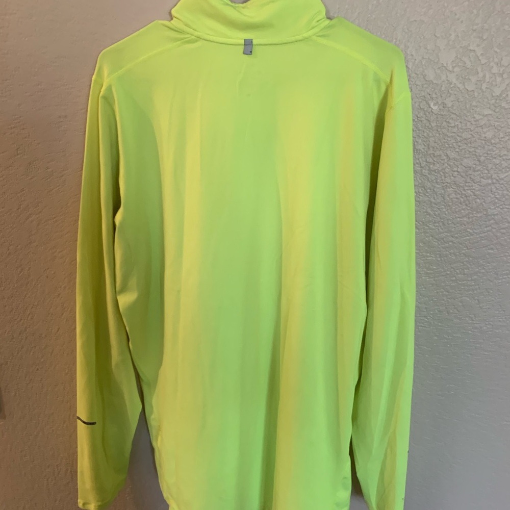 Nike Volt Yellow Quarter Zip Running Pullover EUC!
